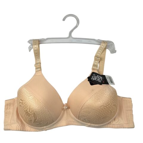 Golden Whisper Bra - Nude with Embossed Design