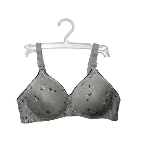 Stardust Elegance Bra - Grey Floral Print